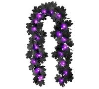 Ghirlanda di Halloween con 20 luci a LED da 6, 6 Piedi Maple Leaf Ghirlanda Batteria a Foglia di Halloween Luci per Corde per Camino per casa Purple per Mantello, arguzia, arguzia