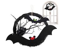 Ghirlanda di Halloween, ghirlanda decorativa con pipistrelli | Segnali spaventosi, decorazione da parete per festival, decorazioni di Halloween per interni ed esterni