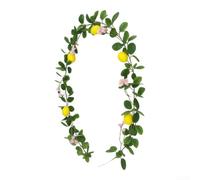 Ghirlanda di limoni artificiali, 200 cm, realistica per decorazione (A) | L'aspetto è simile alla vita, 200 cm di lunghezza, flessibile, non necessita di manutenzione, ideale per porte