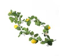 Ghirlanda di limoni artificiali, 200 cm, realistica per decorazione (B) | L'aspetto è simile alla vita, 200 cm di lunghezza, flessibile, non necessita di manutenzione, ideale per porte