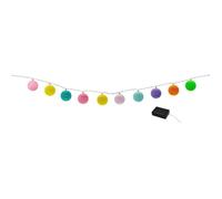 Ghirlanda di luce solare - LUMISKY - MIMY COLORS SOLAR - 3,80 m - Batuffoli di cotone - 10 lampadine - LED bianco caldo