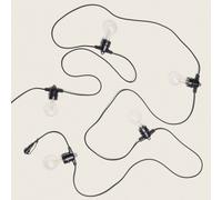 Ghirlanda di Luci con 5 Portalampade E27 5m Nero IP44