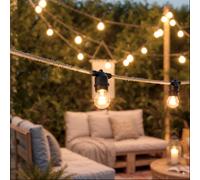 Ghirlanda di Luci Esterno con 10 Portalampade Textil 10m IP65