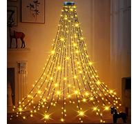 Ghirlanda di luci per albero di Natale, 400 LED, anello luminoso, 1,75 m, altezza 16 ghirlande luminose decorative, 8 modalità per feste, matrimoni, compleanni