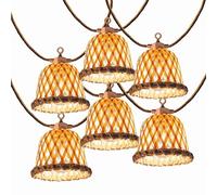 Ghirlanda di luci solari e su rete collegabili in corda, 20 lampadine trasparenti LED bianco caldo dimmerabili MALY LIGHT HYBRID, 13 m