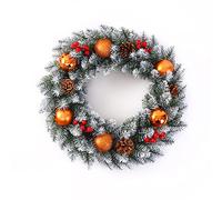 Ghirlanda di Natale, 2 pezzi artificiali for decorazioni for porte d'ingresso e alberi(Bronze,30cm)