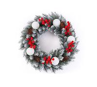 Ghirlanda di Natale, 2 pezzi Ghirlande artificiali for decorazioni for porte d'ingresso e alberi(Wit,30cm)