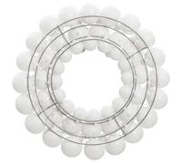 Ghirlanda di Natale, 45 cm, colore bianco, in polistirolo, decorazione natalizia, per porta e tavolo, leggera e durevole, perfetta decorazione natalizia
