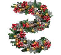 Ghirlanda Di Natale All'aperto - Decorazione natalizia realistica Ghirlanda Di Natale Artificiale Di Rattan Ghirlanda Di Decorazione Di Natale Multiuso Decorazione Di Natale Per Il Centro Mangiare