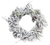 Ghirlanda di Natale, Anello di Fiori di Natale Ghirlanda di Natale, Simulazione Neve Porta d'ingresso Ghirlanda Decorativa Appeso a Parete Decorazione Natalizia Casa Vetrina Halloween Natale