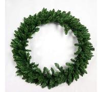 Ghirlanda di Natale artificiale, 100 cm, per porta d'ingresso, folta pino, verde, per interni/esterni, decorazione natalizia