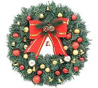 Ghirlanda di Natale, artificiale a forma pupazzo neve, Set 2, Luce a LED for porta d'ingresso