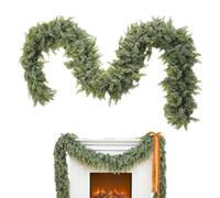 Ghirlanda di Natale artificiale - Composizione di cipressi naturale | Arrangiamento decorativo per mobile TV, porta fuoco, maniglie, decorazione da parete per interni ed esterni