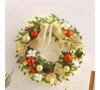 Ghirlanda Di Natale Artificiale Con Luci A LED, Ghirlanda For Porta D'ingresso, Ghirlanda Con Pigne, Festa Delle Farfalle, Adatta For Il E Decorazioni Autunnali(60cm)