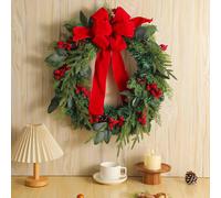 Ghirlanda Di Natale Artificiale, Decorazione Per Camino Sullo Sfondo