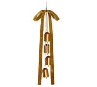 Ghirlanda Di Natale Con Campanelli, Design Vintage, 60x32 Cm, Fiocchi Di Natale, Campana Dorata Con Fiocchi Di Nastro, Grande Accattivante, Per Interni Ed Esterni, Ghirlanda Da Parete, Porta D'ingress