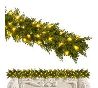 Ghirlanda di Natale con - con timer appesi - decorazioni natalizie ghirlanda in vite | per finestra recinto portico cappotto caminetto aula festa