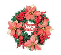 Ghirlanda di Natale con foglie verdi e artificiali per porte, per pareti,