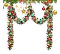 Ghirlanda Di Natale Con Tinsel Brillante Decorazione Appendibile per le