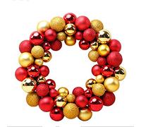 Ghirlanda di Natale, Corona d'oro della Porta d'ingresso, Vite di Natale, Centro Commerciale Artificiale all'aperto, Ornamenti Decorativi, Anello di Gioielli, 30 Pollici,Blu