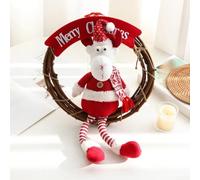 Ghirlanda di Natale da appendere alla porta di Babbo Natale, alce, decorazione per albero di Natale (alce)