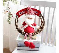 Ghirlanda di Natale da appendere alla porta di Babbo Natale, alce, decorazione per albero di Natale (Babbo Natale)