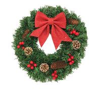 Ghirlanda di Natale decorativa natalizia con luce porta pigna invernale G6C U5C9