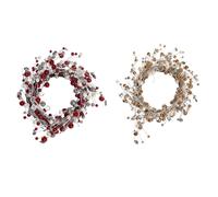 Ghirlanda di Natale DKD Home Decor Metallo Poliestere [40 x 10 x 40 cm] [2 Un