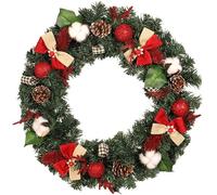 Ghirlanda di Natale, fiori artificiali natalizi, for porta d'ingresso, Ghirlande finte autunnali e invernali