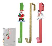 Ghirlanda di Natale, ganci per ghirlande di Natale, set di 3 ganci per porta in metallo, per decorazioni natalizie