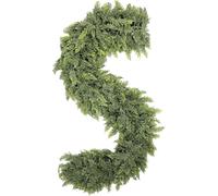 Ghirlanda di Natale Ghirlanda di cedro artificiale realistica di Natale Real Touch per tavolo da pranzo Mensola del camino Porta a muro Corona di cedro da 71 pollici