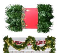 Ghirlanda Di Natale - Ghirlanda Di Orpelli Verdi Da 6,56/13,12/19,69/26,25 Piedi, Verde Per Scale Per Caminetti Di Natale, Decorazioni Natalizie Per Feste In Casa | Porta A Muro, Ornamenti Per Alberi