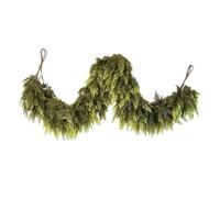 Ghirlanda di Natale, morbida e resistente alle intemperie, decorazione portatile per le feste, ghirlanda di cedro artificiale per interni ed esterni, tavolo, scale