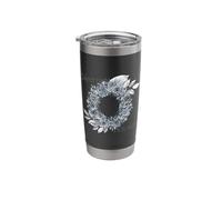 Ghirlanda di Natale notte silenziosa con lettere belle ed eleganti Bicchiere termico in acciaio inox doppia parete