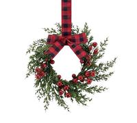 Ghirlanda di Natale per la porta di casa, 25 cm, decorazione rustica, per i proprietari di casa, chiesa, ufficio, appartamento, caffetteria, porta di casa, feste invernali