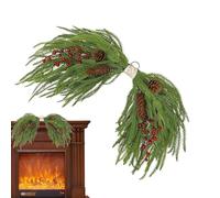 Ghirlanda Di Natale Per Porta - Ghirlanda Di Natale Artificiale, Ghirland Di Verde Invernale, Appese Al Tocco Reale Per La Mensola Della Finestra Interna Ristorante Recinzione A Muro Sala D