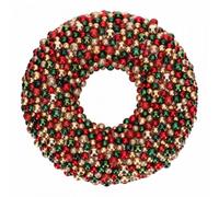 Ghirlanda di Natale Timstor con palline oro verdi rosse 50 cm 251432