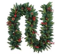 Ghirlanda di Natale verde 2.7M Natale Rattan Ghirlanda Decorativa Scala Camino Decorazione natalizia Albero di Banner Lampadario for scale domestiche