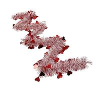 Ghirlanda di Orpelli Rossi da 5 Pezzi con Paillettes a Cuore 6,5 Piedi Ghirlanda di Torsione Metallica di San Valentino per la Festa di Nozze di San Valentino, Albero di Natale(Rosso)