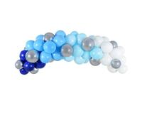 Ghirlanda di palloncini completa Cm. 200 - 60 palloncini - Bianco blu e celeste