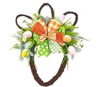 Ghirlanda di Pasqua - Decorazioni con uova e fiocchi artificiali, ghirlande pasquali per la porta d'ingresso esterna, ornamento primaverile pastello | Ghirlanda floreale per esterni, interni, feste, f