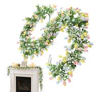 Ghirlanda Di Pasqua - Ornamento Natalizio Da 2 Pezzi | Decorazioni Artificiali Per Ghirlande Di Uova Di Pasqua Primaverili | Per La Casa, Interni, Feste, Pareti, Caminetti, Scale, Ghirlande Di Vite Pr