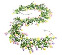 Ghirlanda Di Pasqua - Ornamento Natalizio Da 2 Pezzi | Decorazioni Artificiali Per Ghirlande Di Uova Di Pasqua Primaverili | Per La Casa, Interni, Feste, Pareti, Caminetti, Scale, Ghirlande Di Vite Pr