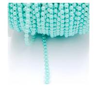 Ghirlanda di Perle 4 mm Bianco/Colore Rosa 5 m/lotto Mezza Rotonda Flatback Imitazione ABS Perle Catena for La Decorazione FAI DA TE Decorazioni(Sky blue)