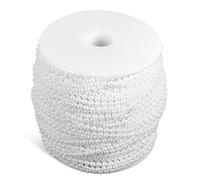 Ghirlanda di perle finte da 3mm per artigianato, Catena Perle Decorative da 50 Metri per Decorazioni Albero di Natale, Tavola e Gioielli Fai-da-Te