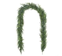 Ghirlanda di Pino Artificiale con Luci 70in 36 Rami | Realizzata in plastica e tessuto di seta Set per ideale per decorazione natalizia Ampia copertura per interno ed