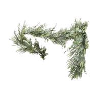 Ghirlanda di pino artificiale - Ghirlanda di pino realistica, decorazione natalizia artificiale verde morbida e spessa per mantello, ghirlnda per, decorazione natalizia per mantello, tavolo, s