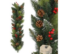 KADAX Ghirlanda decorativa in pino, lunghezza 115 cm, ghirlanda natalizia artificiale in pellicola di PVC, decorazione per camino, decorazione natalizia (Dancer)