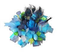 Ghirlanda di piume di pavone blu: decorazione per esterni straordinaria e resistente