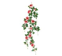 Ghirlanda di rose artificiali realistiche, 1,7 m, decorazione estetica per la casa, ghirlanda di fiori artificiali, decorazione per piante da parete per sfondo, porta, raccolta